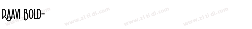 Raavi Bold字体转换